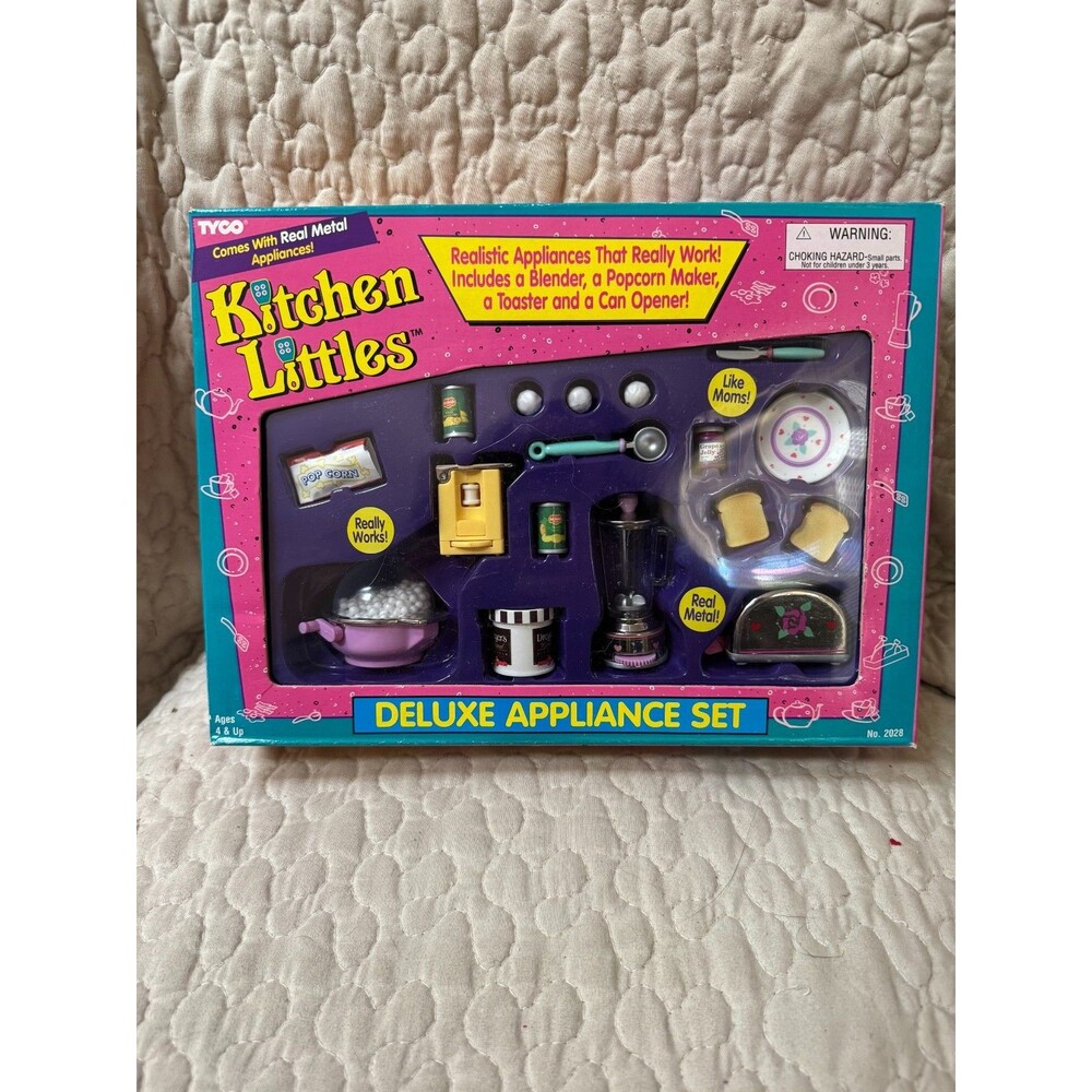 1995 Tyco Kitchen Littles Deluxe Appliance Set #2028 NEW Sealed Dollhouse